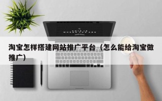 宣城淘宝怎样搭建网站推广平台（怎么能给淘宝做推广）