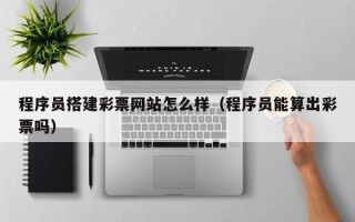 宣城程序员搭建彩票网站怎么样（程序员能算出彩票吗）